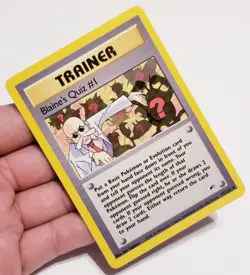 TCG POKEMON BLAINE'S QUIZ #1 97/132 ☆ RARE GYM HEROES VINTAGE NM - Image 2