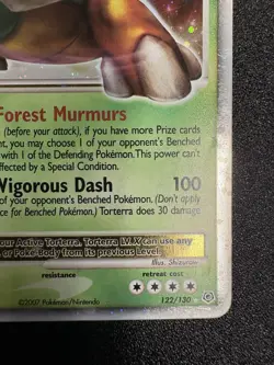 Torterra Lv X 122/130 Pokemon TCG Diamond And Pearl Holo Heavily Played/Damaged - Image 3