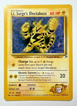 Pokemon Cards - Lt Surge's Electabuzz x2 - 27/132 Gym Heroes - Rare - WotC TCG - Image 2