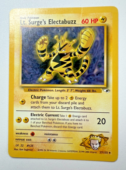 Pokemon Cards - Lt Surge's Electabuzz x2 - 27/132 Gym Heroes - Rare - WotC TCG - Image 3