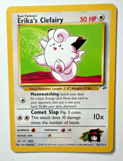 Pokemon Cards - Erika's Clefairy - 25/132 Gym Heroes - Rare - WotC TCG - Image 2
