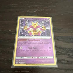 Holo Radiant Alakazam 059/195 Radiant Rare Silver Tempest Pokemon TCG - Image 1