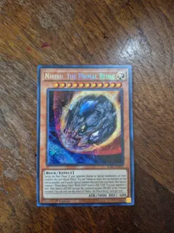 *** NIBIRU THE PRIMAL BEING *** 1ST EDITION SECRET RARE RA01-EN015 YUGIOH! - Image 1