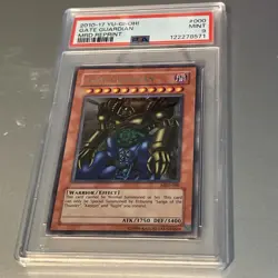 PSA MINT 9 2010-17 Yugioh Secret Rare Gate Guardian MRD-000 Reprint Metal Raider - Image 1