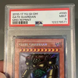 PSA MINT 9 2010-17 Yugioh Secret Rare Gate Guardian MRD-000 Reprint Metal Raider - Image 3
