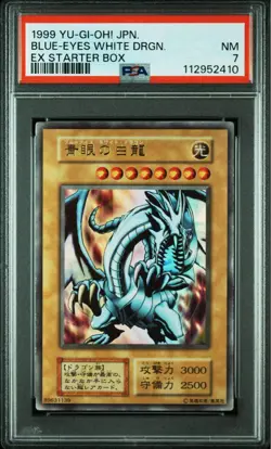 Yu-Gi-Oh! Yugioh PSA7 Blue-Eyes White Dragon First Edition Ultra Rare EX 1999 - Image 5