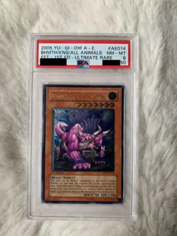 Yugioh PSA8 Beast King Barbaros Old Asian Version 1st Edition Ultimate Rare - Image 1