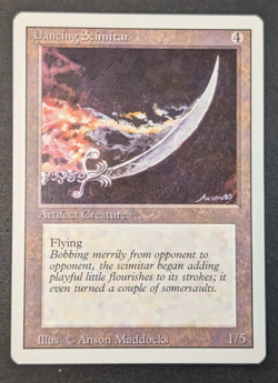 MTG -1x Dancing Scimitar - Revised (3rd) Edition - NM/LP Vintage Rare - Magic - Image 1