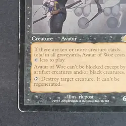 MTG - 1x Avatar of Woe - Phophecy - HP - Vintage - Rare, Magic The Gathering #56 - Image 3