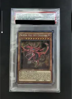 Yu-Gi-Oh! Yugioh PSA10 Slifer the Sky Dragon Pharaoh's Secret Rare KICO-EN063 - Image 1