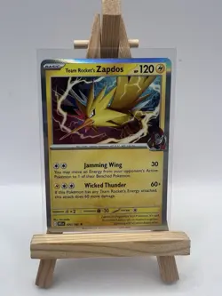 Team Rocket's Zapdos 070/182 Destined Rivals - Holo Rare Pokemon Card MINT/NM - Image 1