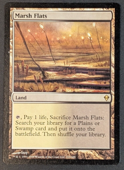 MTG - 1x Marsh Flats - Zendikar - NM/LP - Rare - Fetch Land, Magic The Gathering - Image 1