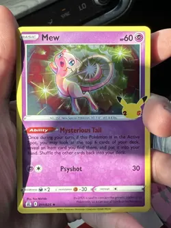 Pokemon TCG Celebrations Mew Holo Rare Card 011/025 NM Condition - Image 1