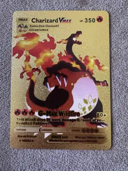 Pokemon Charizard VMAX G-Max Wildfire Gold Foil Card 143/293 Fan Art - Image 1