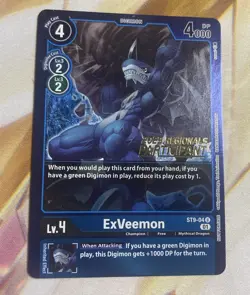 Digimon Card Game ExVeemon ST9-04 U 2023 Regionals Participant Stamp - Image 1