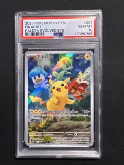 PSA 10 Pikachu Promo - 027 Paldea Evolved ETB - Pokemon Card - Image 1