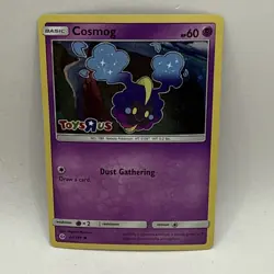 2017 Pokemon Cosmog 64/149 Sun and Moon Toys R Us Holo Promo Stamped HP Card - Image 1