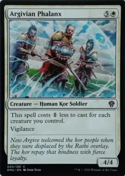 005/281 ARGIVIAN PHALANX COMMON DOMINARIA UNITED MTG CARD - Image 1