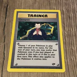 Giovanni 104/132 Gym Challenge Pokemon Card Non Holo Rare NM/LP Nintendo Vintage - Image 1