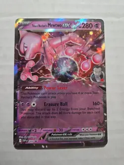 Team Rocket's Mewtwo ex - Pokemon Destined Rivals Black Star Promo Card SVP205 - Image 1