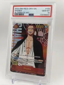 2022 One Piece Card Game: Romance Dawn OP01 SEC (Alt Art) Shanks #OP01-120 i7p - Image 2
