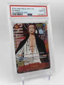 2022 One Piece Card Game: Romance Dawn OP01 SEC (Alt Art) Shanks #OP01-120 i7p - Image 3