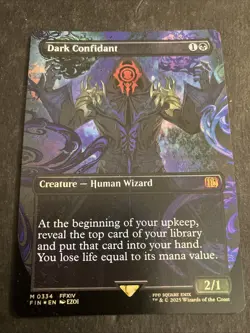 Dark Confidant Borderless Foil - FIN 0334 NM - MTG Magic Pack Fresh ! - Image 1