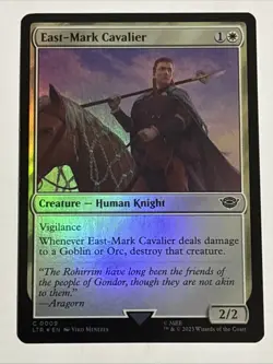 MTG Lord of the Rings East-Mark Cavalier Foil 0009 NM - Image 1