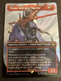 MTG Final Fantasy Firion, Wild Rose Warrior (Borderless) (Surge Foil) #531 Rare - Image 1