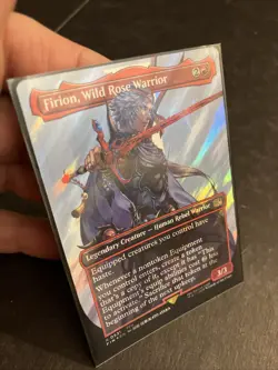 MTG Final Fantasy Firion, Wild Rose Warrior (Borderless) (Surge Foil) #531 Rare - Image 3