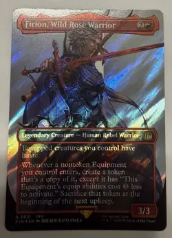 MTG Final Fantasy Firion, Wild Rose Warrior (Borderless) (Surge Foil) #531 Rare - Image 1