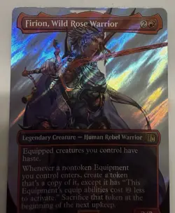 MTG Final Fantasy Firion, Wild Rose Warrior (Borderless) (Surge Foil) #531 Rare - Image 2