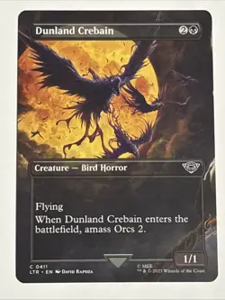 MTG Lord of the Rings Dunland Crebain Borderless 0411 NM - Image 1