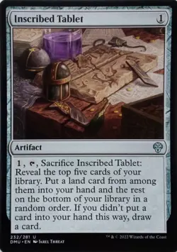 232/281 INSCRIBED TABLET UNCOMMON DOMINARIA UNITED MTG CARD - Image 1
