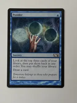 MTG - 1x Ponder - Core Set 2012 - NM - Magic The Gathering - Blue - Card Draw - Image 2