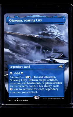 2022 MTG Magic The Gathering NEO Neon Dynasty Borderless Otawara Soaring City - Image 1