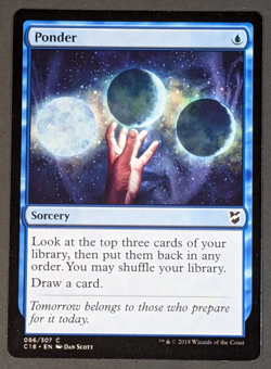 MTG - 1x Ponder - Commander 2018 - NM/LP - Blue - Magic The Gathering - #96 - Image 1