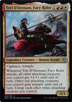 223/281 TORI D'AVENANT, FURY RIDER UNCOMMON DOMINARIA UNITED MTG CARD - Image 1