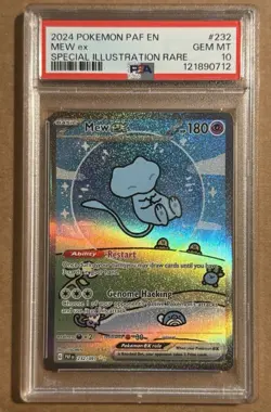 Pokemon Scarlet & Violet Paldean Fates Bubble Mew PSA 10 Mew EX 232/091 - Image 1