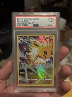 Pokemon 2022 Sword & Shield Brilliant Stars Full Art Jolteon #TG04 PSA 9 - Image 1