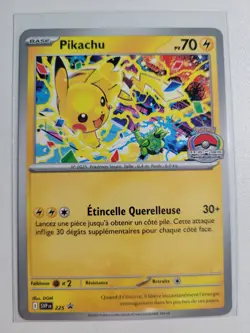 Pikachu Promo 2025 World Championships SVP 225 FRENCH Pokemon TCG - Image 4