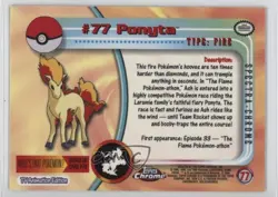 Ponyta Spectra-Chrome Topps Chrome Pokemon TV Animation Edition #77 2000 15l9 - Image 2