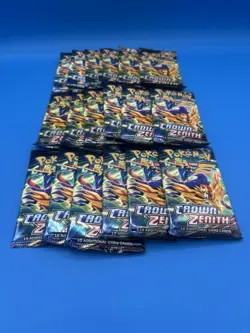 Pokemon S&S Crown Zenith Factory Sealed Booster Pack Lot Of 18 - Image 1