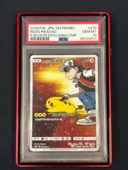 Pokemon TCG Red's Pikachu Full Art JP 270/SM-P - PSA 10 - Promo - Image 1