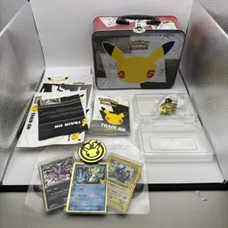 Pokemon TCG Celebration 25th Anniversary Collector’s Lunchbox CIB Complete - Image 1