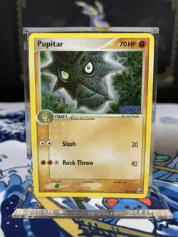Pokemon Card Ex Unseen Forces Pupitar 70/115 2005 Reverse Holo - Image 1