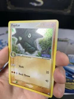 Pokemon Card Ex Unseen Forces Pupitar 70/115 2005 Reverse Holo - Image 2