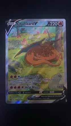 Pokemon TCG Charizard v SWSH260 Sword & Shield Promo Card Near Mint Condition - Image 1