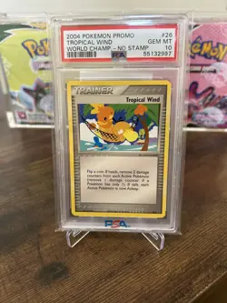 Pokemon PSA 10 Tropical Wind 026 World Championships Promo No Stamp - Image 1