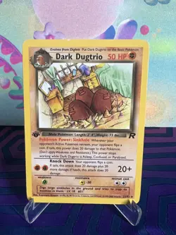 Dark Dugtrio First Edition 23/82 - Vintage Pokemon WOTC Team Rocket 1st - LP - Image 1